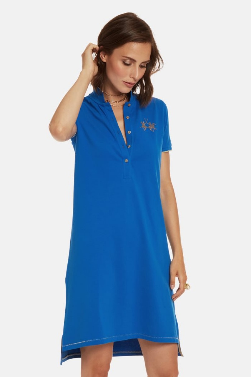 Polo Dress La Martina γυναικεια Regular-fit μπλε | JUL-3749