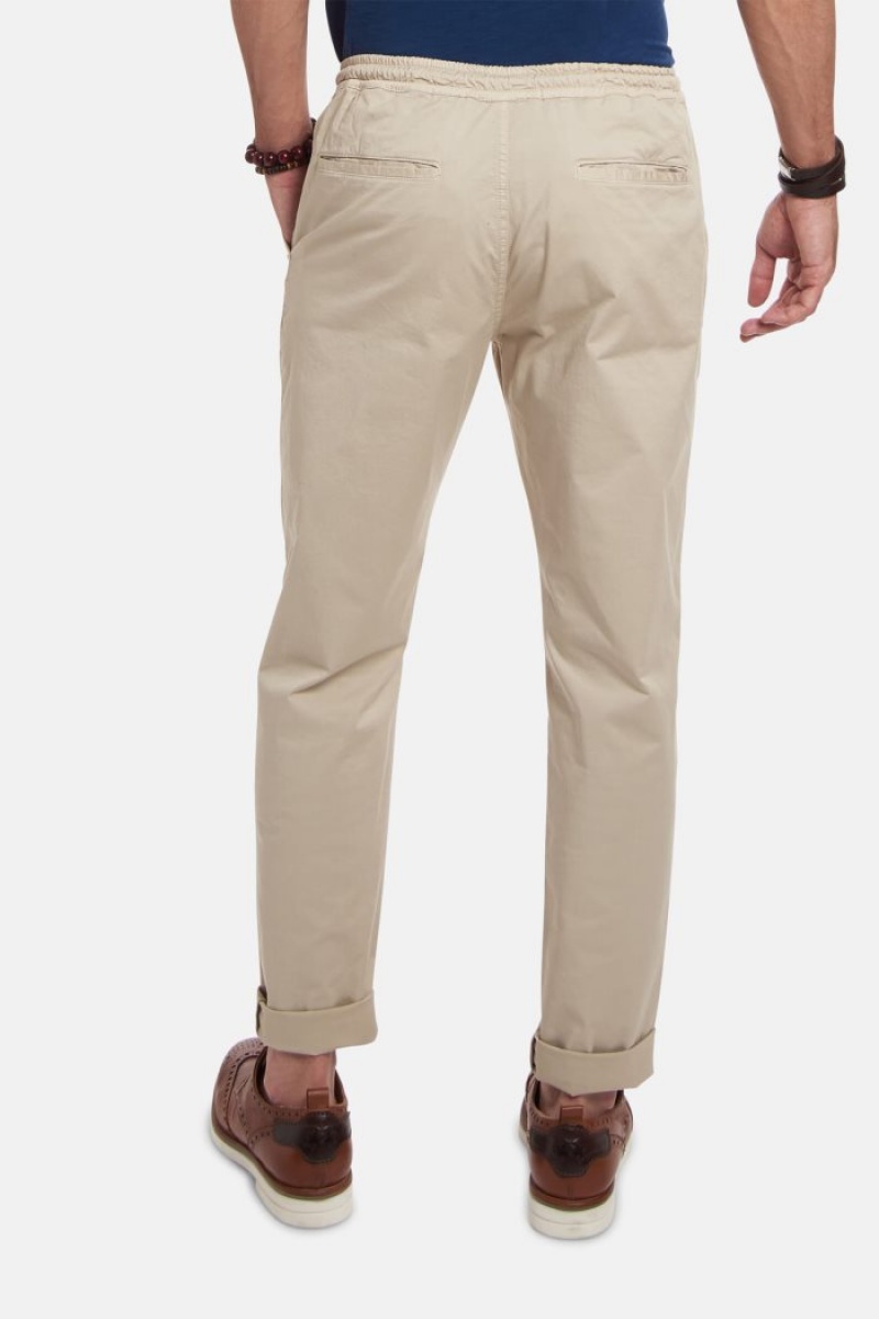 Παντελόνι Chino La Martina ανδρικα Regular-fit Stretch βαμβακερα Μπεζ | KBJ-5722