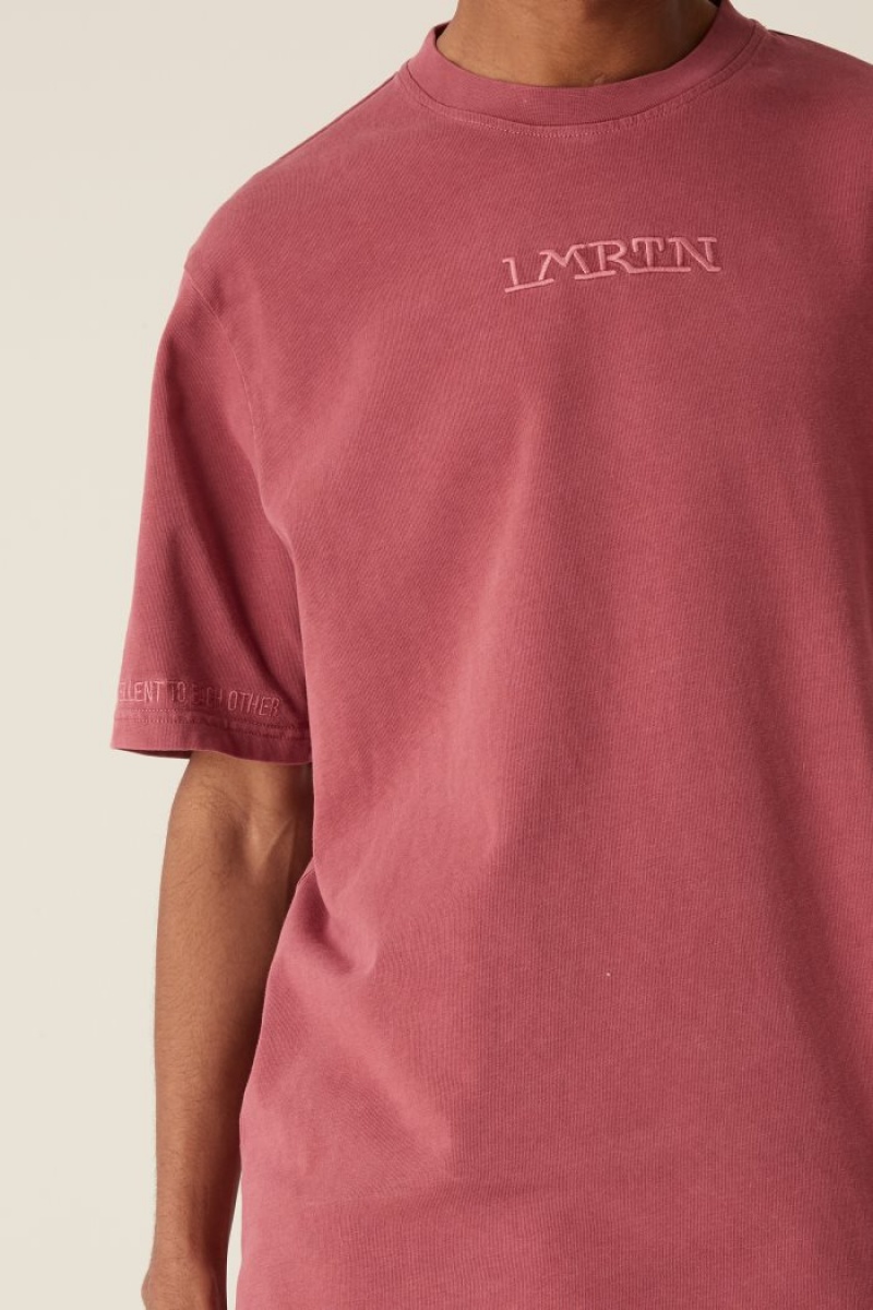 T Shirt La Martina LMRTN Basic ροζ | CKJ-6281