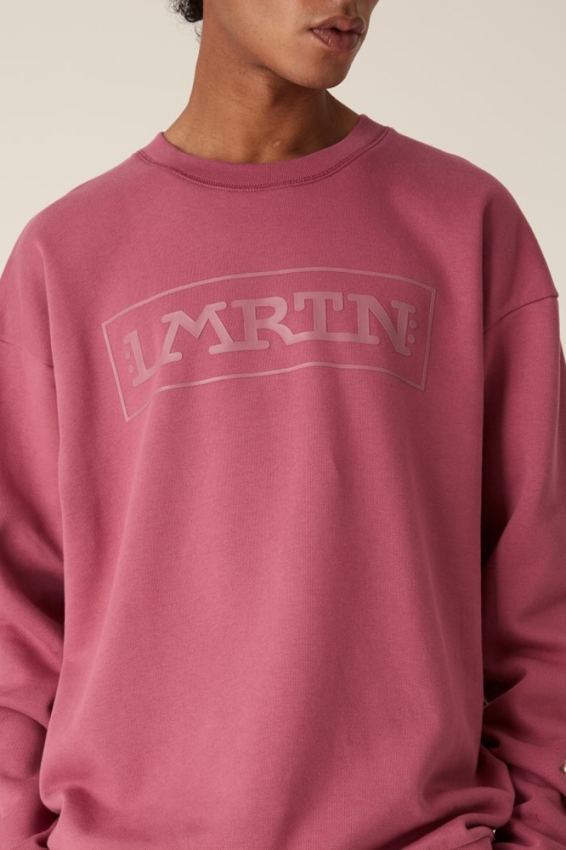 Φουτερ La Martina LMRTN Crew-neck ροζ | CAJ-6113